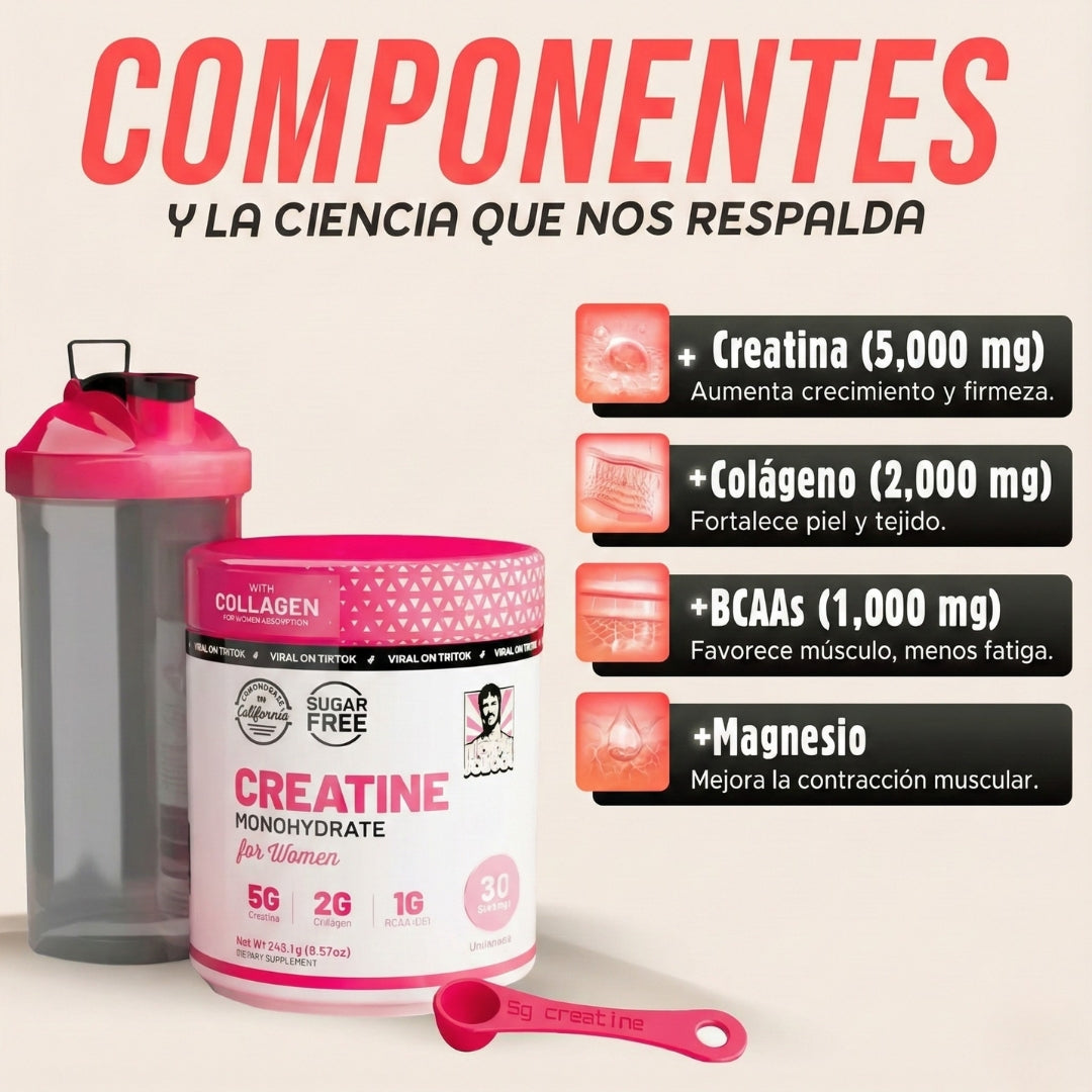 🌸 Creatina Para Mujeres – Más fuerza, más seguridad, más tú 💪✨